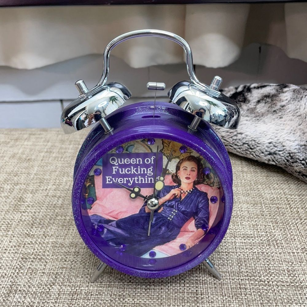 NON-WORKING “Queen of Fucking Everything” Clock